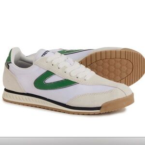 NWT Tretorn Kristine Elite White and Green Women's Sneakers,  Size 7